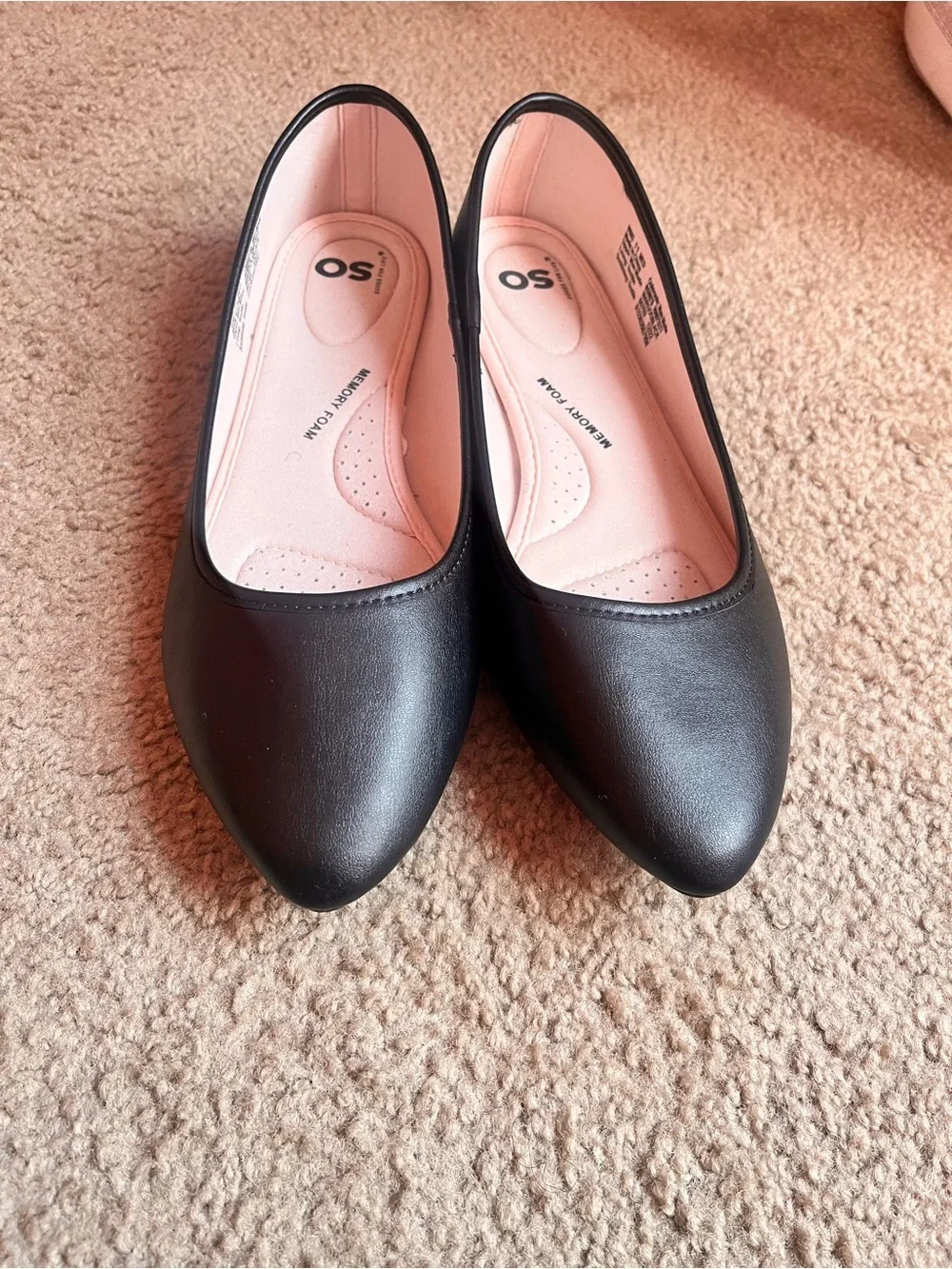 SO® Women's Pointed Toe Ballet Flats.